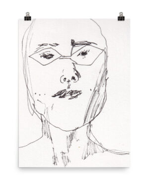 Self portrait, ink image