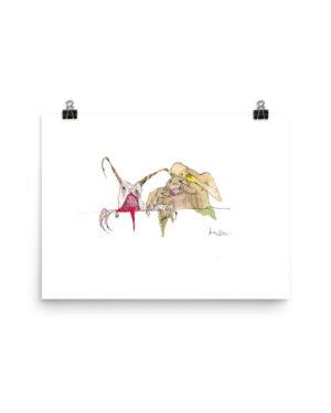 Monsters hangin' out poster
