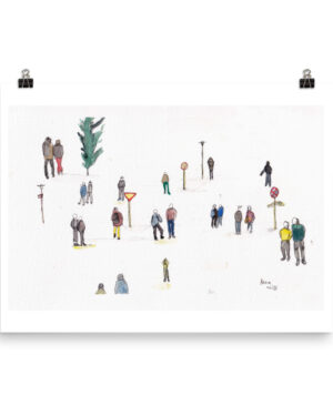 People walking in Reykjavik