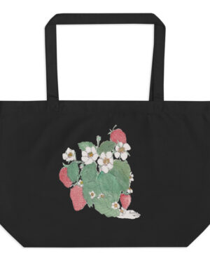 Strawberries forever- Large organic tote bag