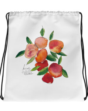 Italian Peaches Drawstring bag