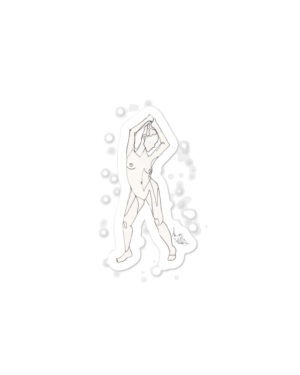 Woman standing Bubble-free stickers