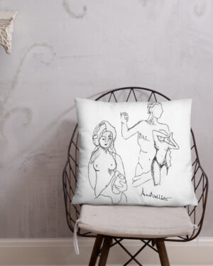Hermes, Aphrodite, Athena Pillow
