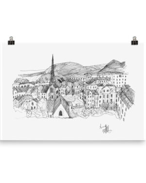 Edinburgh large sketch print