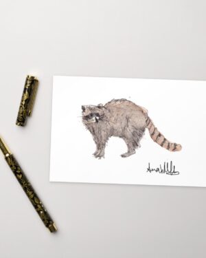 Raccoon Friend Postcard