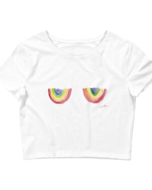 Rainbow Pride titties Crop